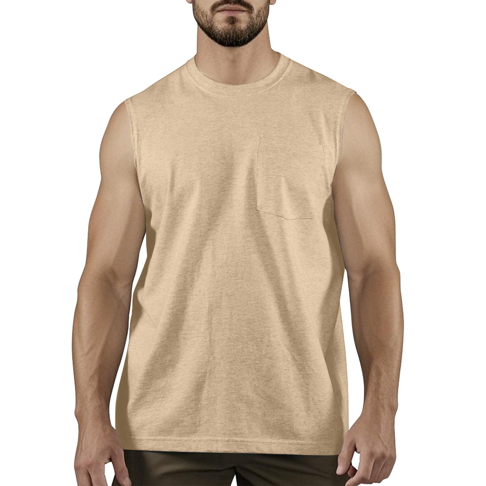 

Мужской летний модный повседневный жилет без рукавов, топы, мужской летний жилет без рукавов с принтом XL хаки