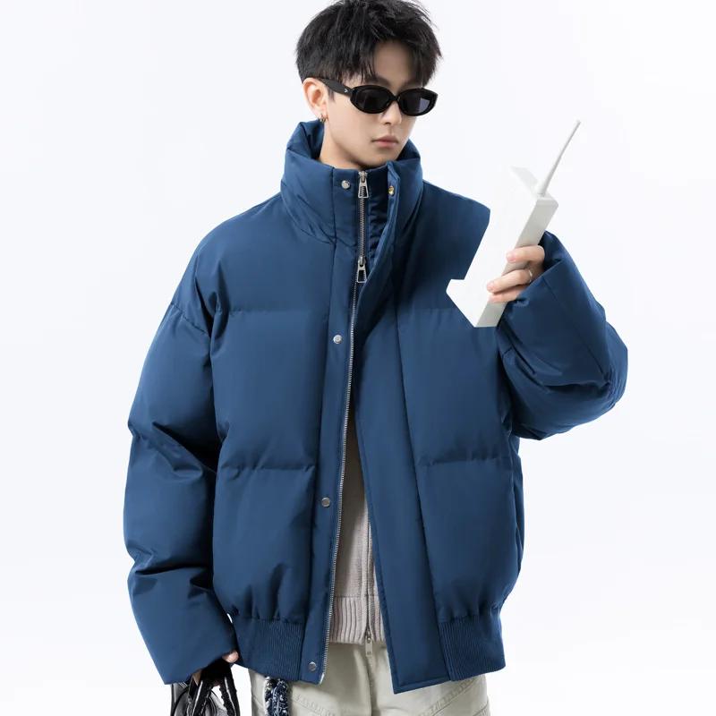 Winter Men Cotton-Padded Jacket Men Parkas Thick Warm Coat Mens Stand Collar Casual Parka Women Fashion New Streetwear Outerwear