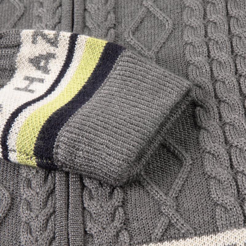 HAZZYS Boys' 2025 Autumn/Winter Wool Blend Cardigan Sweater