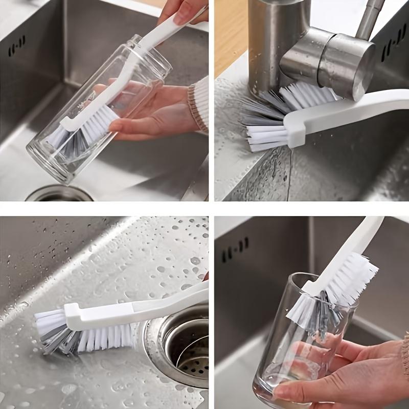 Japanese Cleaning Brushes 4pcs 360° Japanese Cleaning Brushes Multi-Purpose Reusable Plastic Tools for Kitchen, Bathroom, Glass, and More