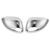 2PCS Rear View Mirror Covers Chrome Glossy Back Adhesive Replacement for FIAT 500X 2014‑2019