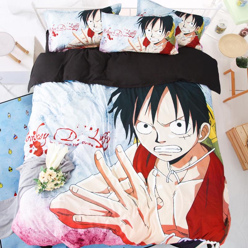 Australian Cotton Anime Cartoon Print Duvet Cover, Double Size for Dormitory Boys, 1.5m Brushed Fabric