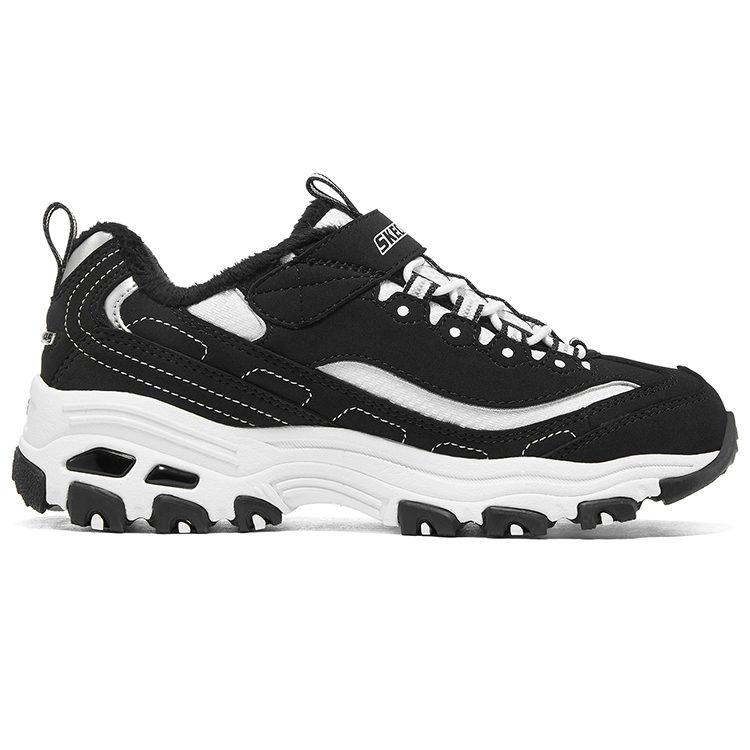 Skechers Abrasion Resistant Cushioning Abrasion Resistant Cushioning Low top Kids Lifestyle Shoes Black White Teenagers 302539L-BKW