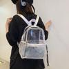 Schoolbag1011 Summer New Fashion Simple Women's Jelly Bag Transparent Backpack Schoolbag Beach Large Capacity Backpack
