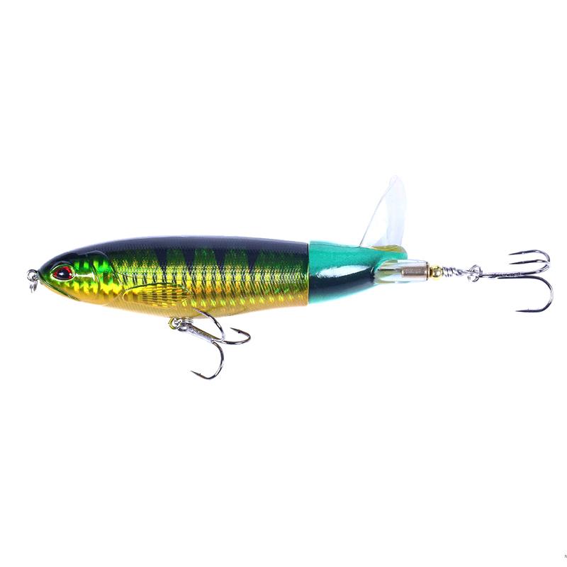 1 PZ Whopper Plopper 10cm/13g Esca da Pesca Topwater Esca Dura Artificiale Plopper Coda Morbida Rotante Attrezzatura da Pesca Esca da Pesca