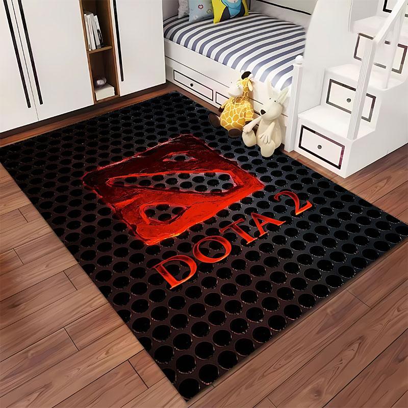 Dota 2 Logo and Pattern Carpet suitable as a non-slip mat for the living room or bedroom sofa