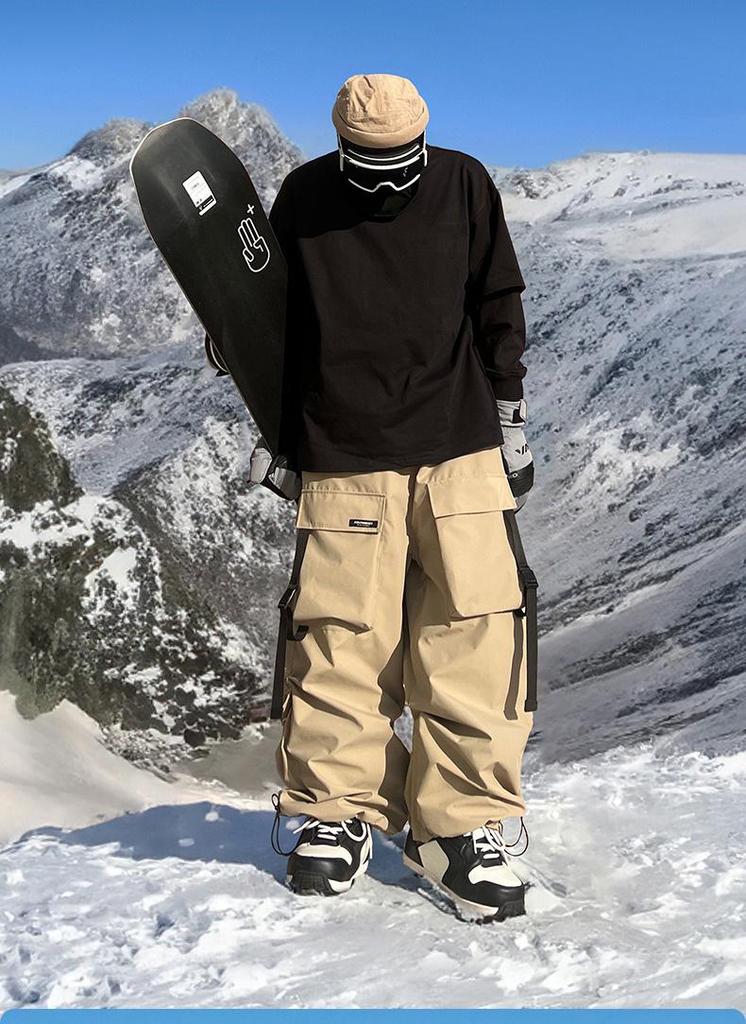 Winter Harbin Ski Pants: Unisex, Windproof, Waterproof, with Large Pockets - Ideal for Skiing, Casual Wear, and Workwear