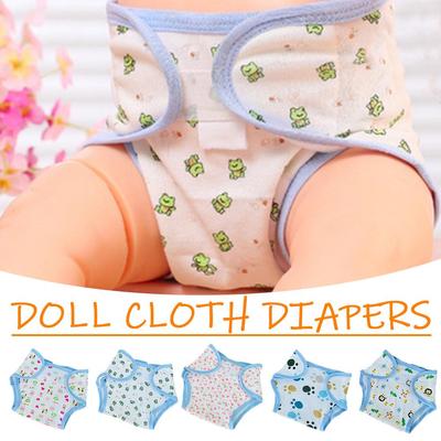 Cartoon Cloth Diapers For 17-20inch Doll Baby Washable Children Training Diaper Pants Reusable S0Y8