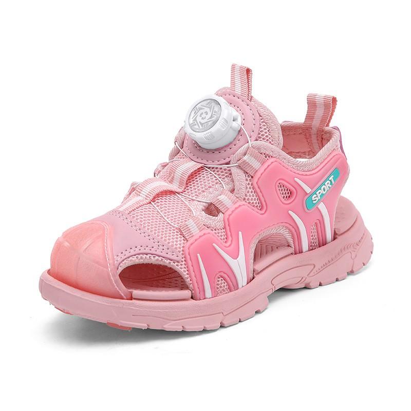 Kids Breathable Open-Toe Sandals Outdoor Play Lightweight Rubber Sole Sporty Closed-Toe Shoes Girls Boys