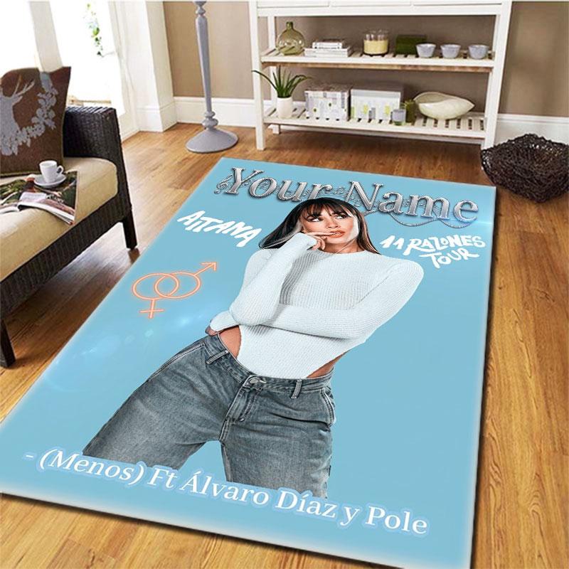 Aitana Custom Name Carpet Rug for Living Room Bedroom Home Sofa Decoration,Kids Play Non-slip Floor Mat