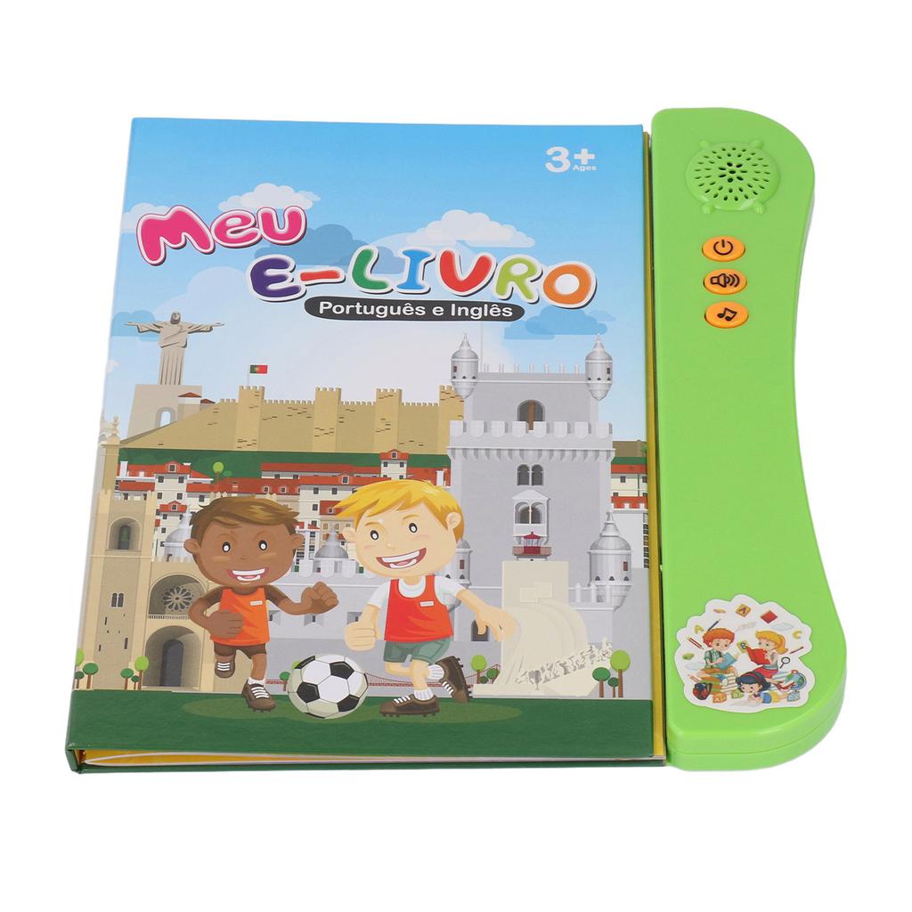 Portuguese English Sound Book for Bilingual Children Alphabet Numbers Animals Fruits Vegetables Educational Sound Reading Book