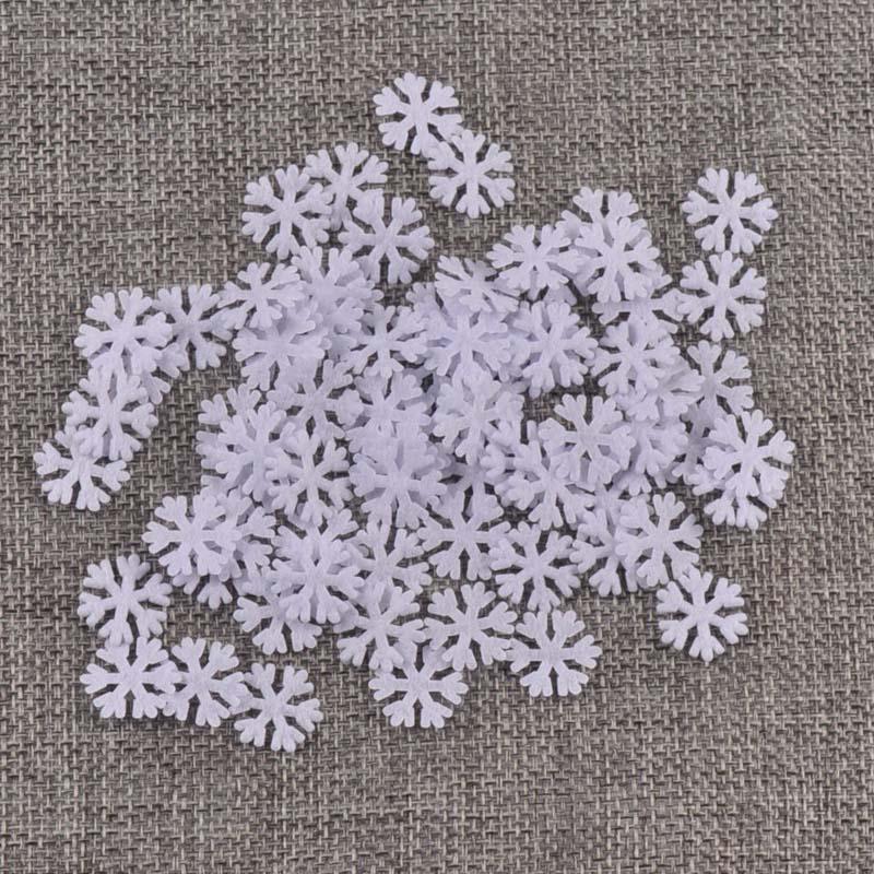 

Mini Non-Woven Snowflake Christmas Decor with Silk Flower - No Back Adhesive