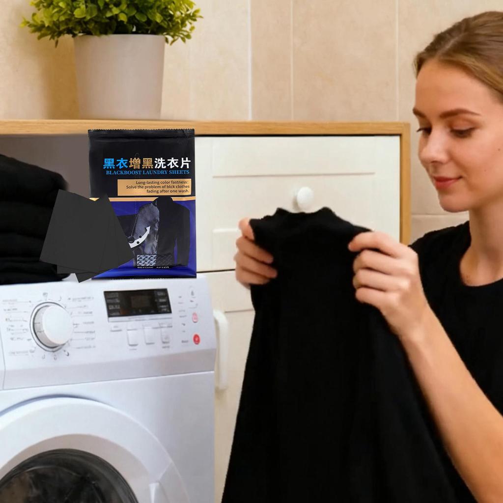 Stofffarbe Schwarz 50 Stück/Set Sanft Langanhaltend Tragbar Sanfte Farbfänger für die Wäsche Verdunkelung Farbwiederherstellung Tabletten