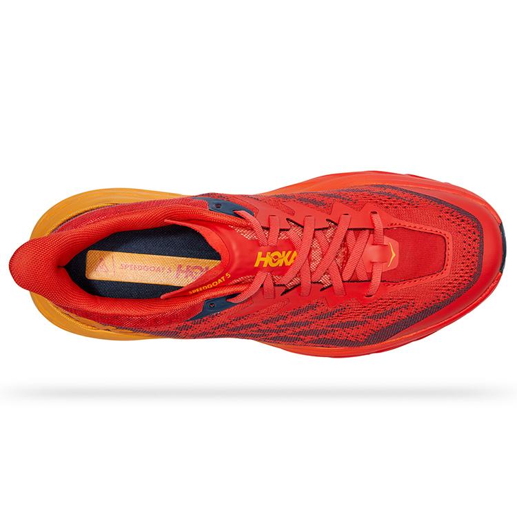 HOKA One One Speedgoat 5 Fiesta Red Radiant Yellow 1123157-FRYL