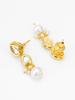 Gold-Plated White Stone-Studded & Beaded Handcrafted Jewellery Set