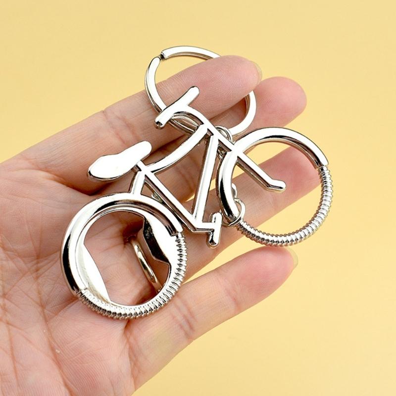 Creative Bike Keychain Bottle Opener Alloy Gift Bag Backpack Hanging Decoration For Men Cycling Enthusiasts