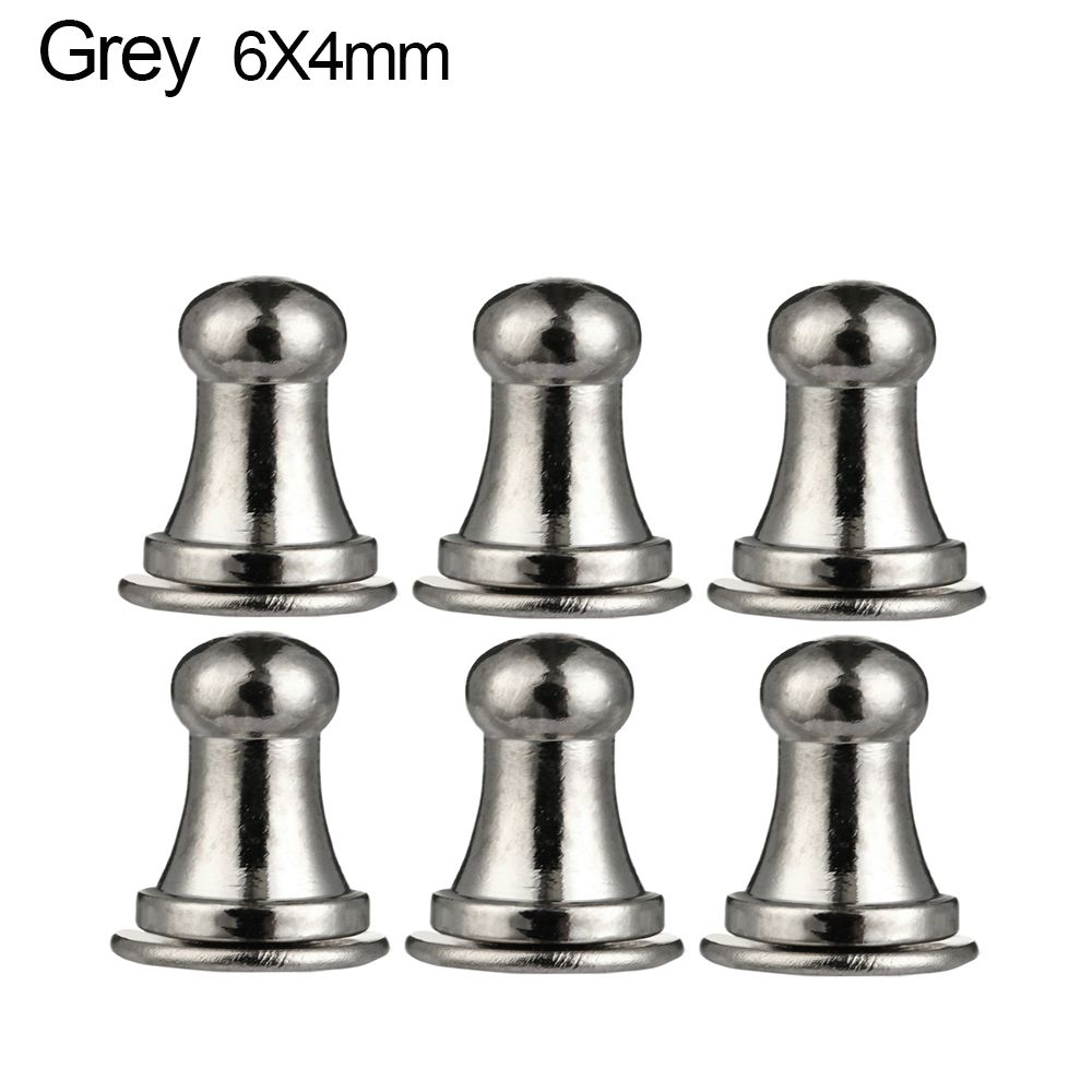 

10pcs Round Cloth Button Hat Bag Garment Rivets Monk Head Screws Clothes/Bag/Shoes Leather Craft 6X4mm срібний