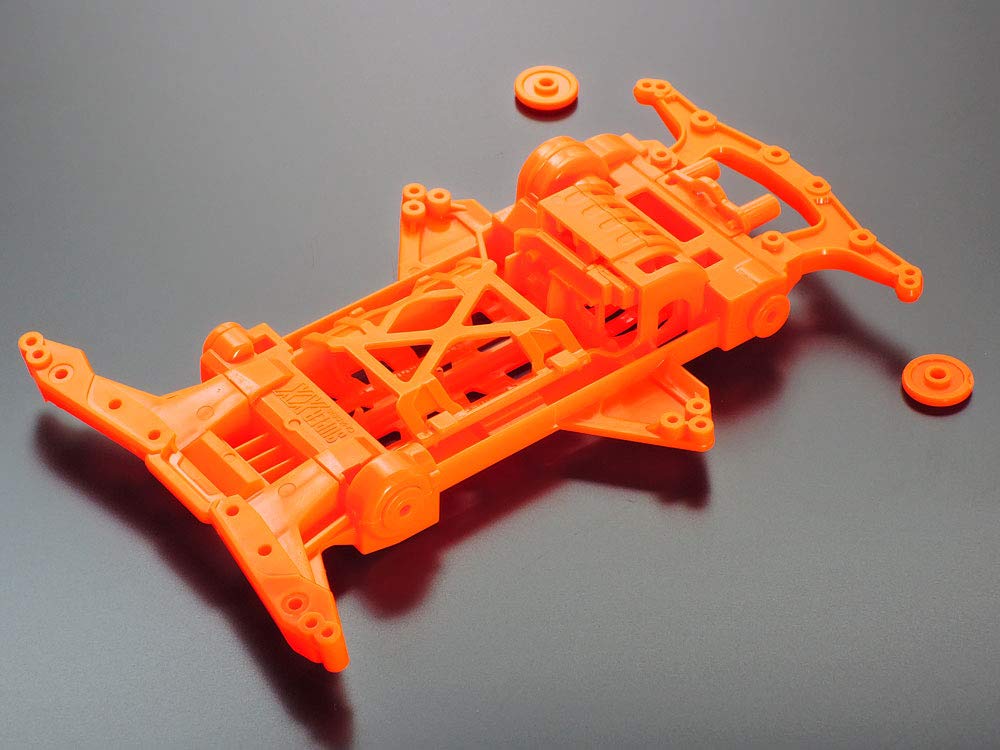 Tamiya Mini 4WD Special Edition Super XX Fluorescent Color Chassis Set 95479 Orange/Yellow