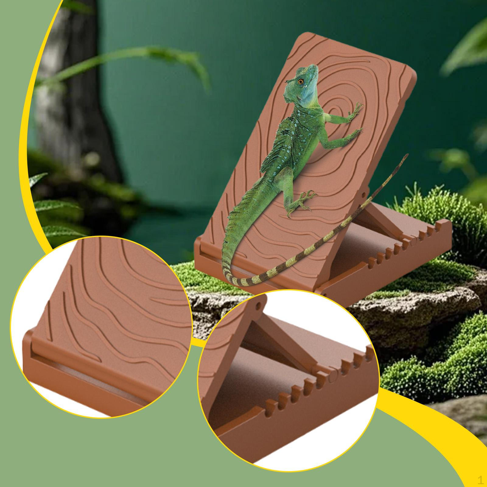 

Amphibian Climbing Stand Toy Foldable Exercise Tool Reptile Small Brown