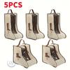 5-Pack Non-Woven Shoe Storage Bags Commercial Shoe Protector Bags Short and Long Boots Organizer Bag Travel/Home Use Hangable