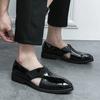 2026New Roman Sandals Summer Men Casual Leather Anti-skid Driving Flats Breathable Trendy Soft Soled Homme Designer Outdoor Shoe