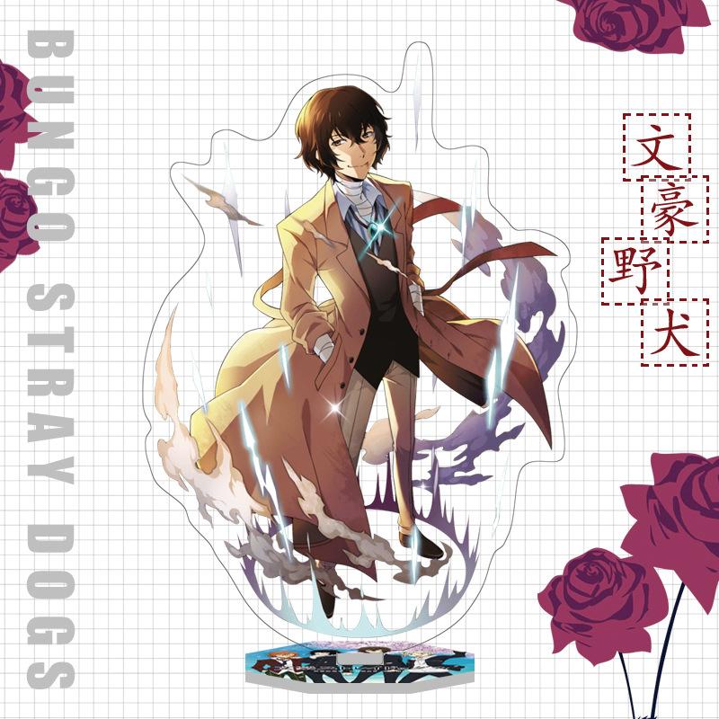 Japan Bungo Stray Dogs Anime Figur Acryl Stand Modell Spielzeug Dazai Osamu Nakahara Chuuya Ryunosuke Akutagawa Schreibtisch Dekor