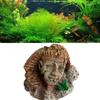 24TE Aquarium Egyptian Statue Decorations Resin Stone for Head Ruin for Tank Ornaments Betta Hideout for Hermit
