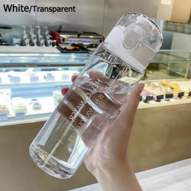 780 мл Портативная прозрачная бутылка для воды для спортзала, спорта, путешествий, прозрачная, герметичная, питьевая бутылка, матовая бутылка