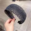 Vintage Lace Hair Hoop Anti Slip Elegant Lace Hairband Head Wrap Floral Lace Hair Accessories Women's Wide Headband Wash Face