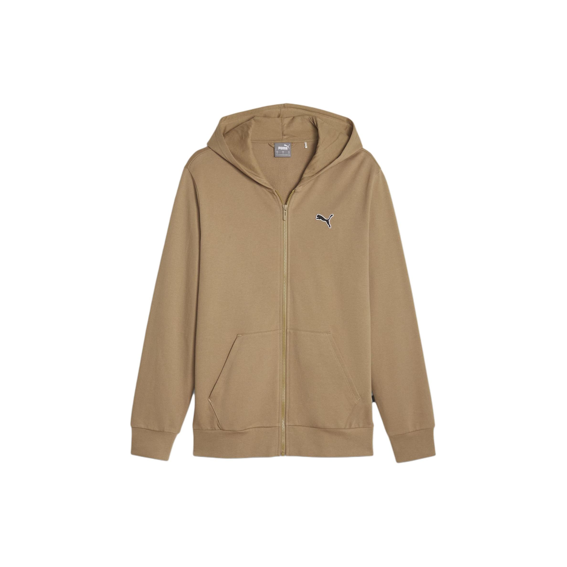 Puma Solid Color Full Zip Hooded Long Sleeve Sweatshirt Men tops Khaki 678429-85 S