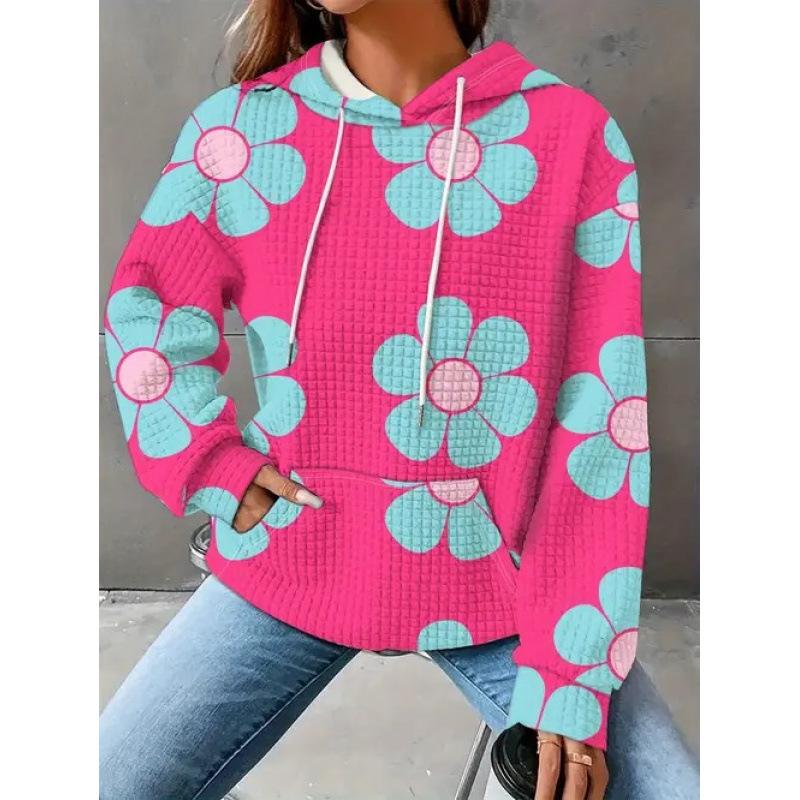 Herbst Langarm Pullover Oberteil Damen Kreativ Lustig Tier Muster 3D Gedruckt Lässig Bequem Sport Taschen Mantel Kapuzenpullover