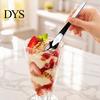 Small Metal Serving Spoon 304 Stainless Steel Ice Cream Spoon, Multi-Purpose Dessert Scraper Ergonomic Kitchen Tableware for Yogurt Jam Oatmeal,