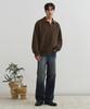 DRAW FIT Oversized Pique Waffle Knit [Brown]