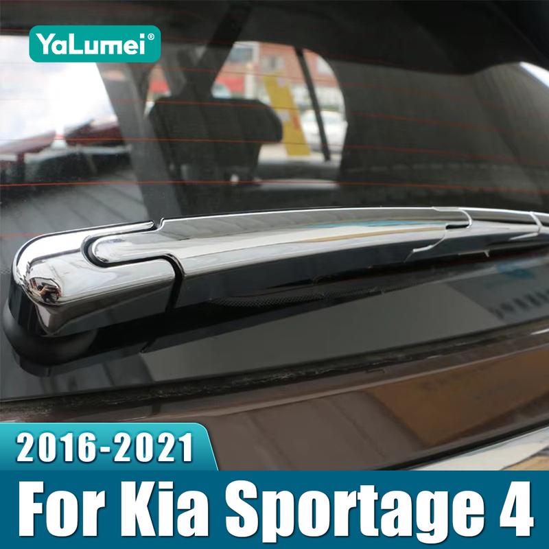 For Kia Sportage 4 QL 2016 2017 2018    ABS Car Rear Wiper Protection Cover Rear Window Wiper Nozzle Trim Accessorie