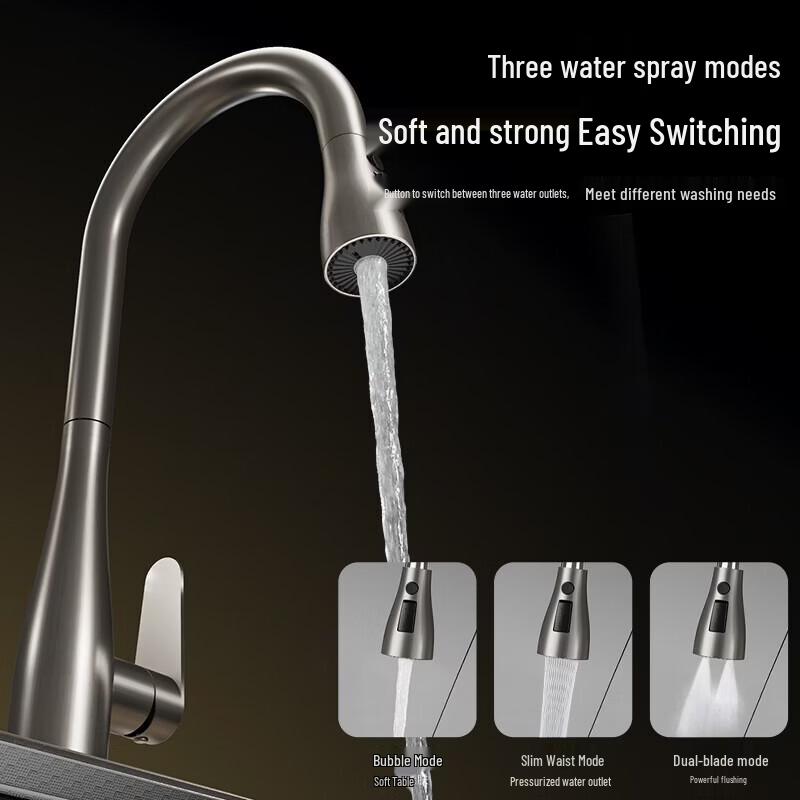 MICOE Swan Neck Pull-Out Kitchen Faucet