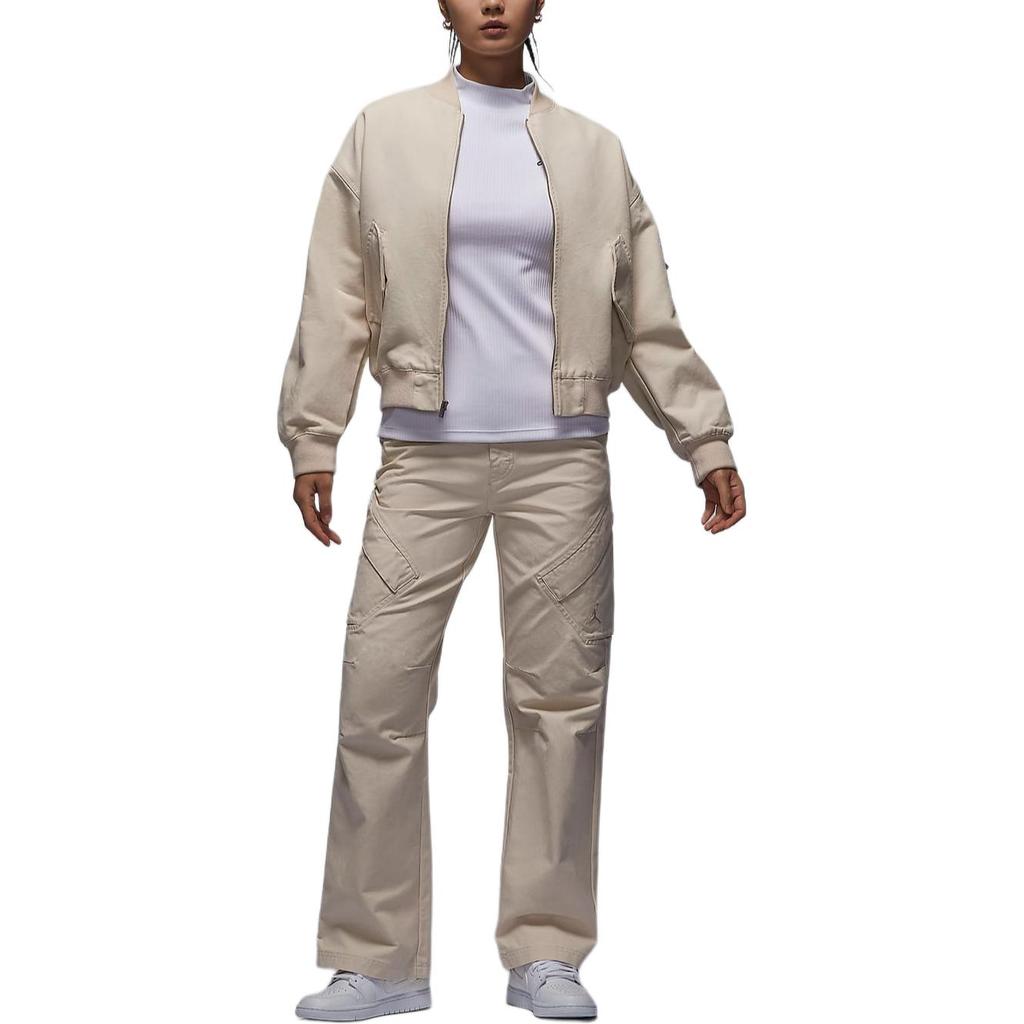 Jordan Giacca Sportiva Casual Comoda Renegade Tessuta con Zip sulla Spalla a Manica Lunga Donna giacche Leggendaria-Marrone Chiaro FV7147-203