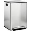 60L Dual Compartment Stainless Steel Bin, with Deodoriser Holders - Silver Tone