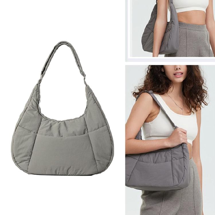 Fashion Underarm Bag for Women Versatile Shoulder Bag Solid Color Armpit Bag