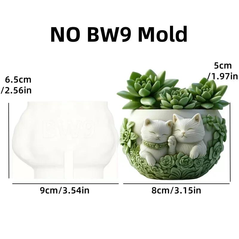 Yak Succulent Plant Flower Pot Resin Silicone Mold Sitting Cute Cow Storage Box Concrete Mould Cow Yak Candle Cup Gypsum Molds