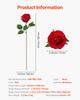 VEVOR Artificial Flowers, 60 Pcs Real Looking Red Foam Fake Roses Bulk, Faux Red Bridal Shower with Stems for DIY Wedding Bouquets