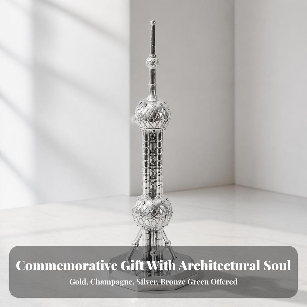 Oriental Pearl Spire Model Compact Shanghai Building Freestanding for Desk