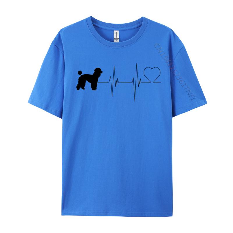Poodle Dog Heartbeat Lover TShirt 2024 Newest Print Unisexs Cotton Tops Shirts Custom Awesome Anime T Shirts