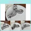Contemporary Silver Resin Hair Claw Clip Perfect For Stylish And Casual Hairdos