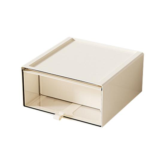 Storage Box Drawer-type Dustproof Container Stackable with Clear Display Case for