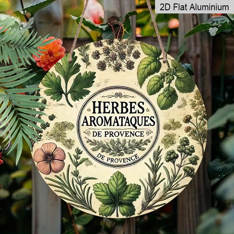 

2D Flat Aluminum 7.87 Inch X 7.87 Inch Vintage Vanilla Style Wall Decor Farmhouse Style Suitable for Gardens, Living Rooms, Kitchens, Bars, Cafes 1pc