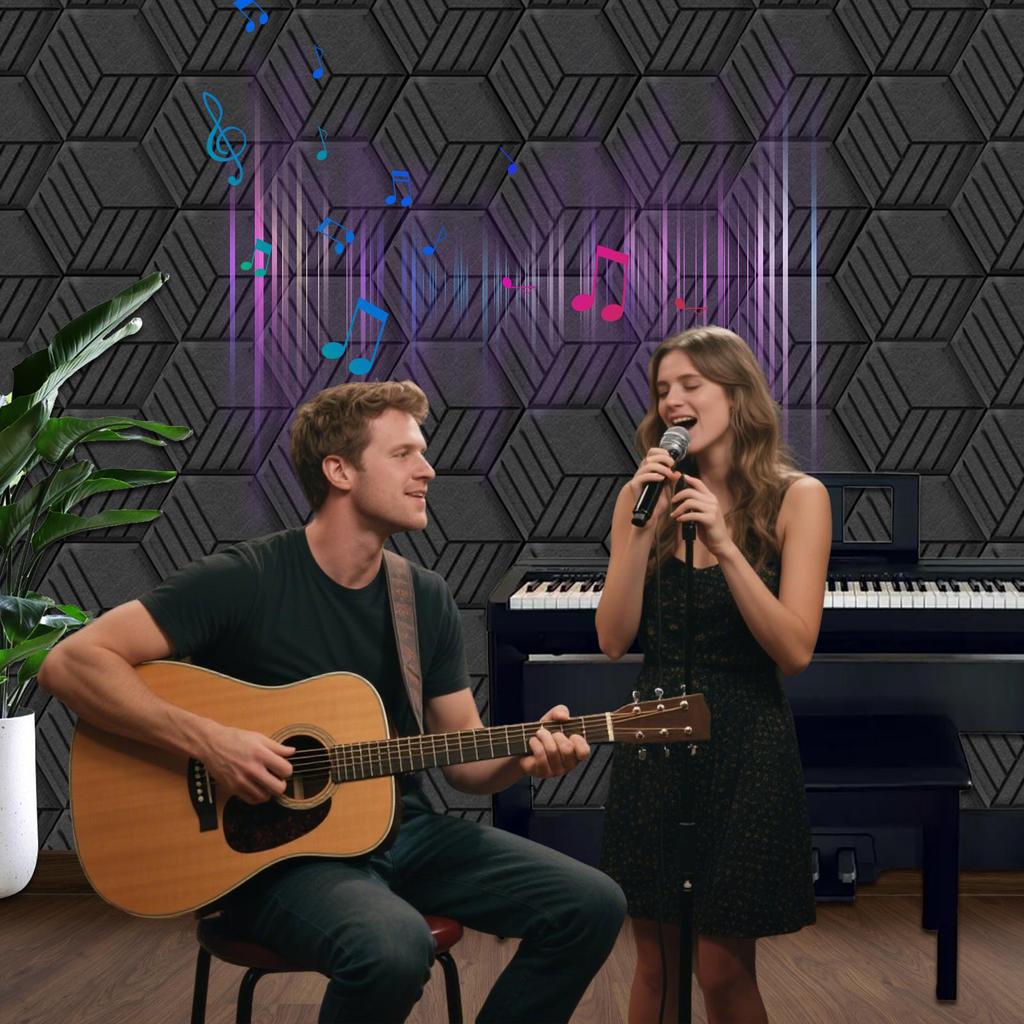 Sound Deadening Panels Self-Adhesive Sound Proof Panels For Walls Noise Dampening Board High-Density For Bathroom Game Room