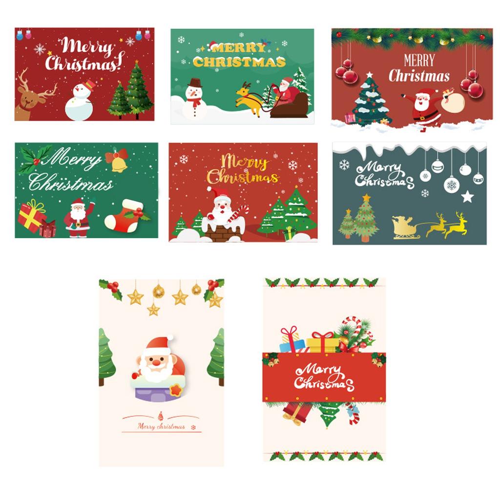 Christmas Card Set,   Folded Envelope, Holiday DIY Handwritten Blessing Christmas Card