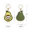 Bamen Bug Club Cartoon Access Control Card Leather Case Keychain Creative Cute Girl Key Pendant Bag Hanging Personalized Gifts