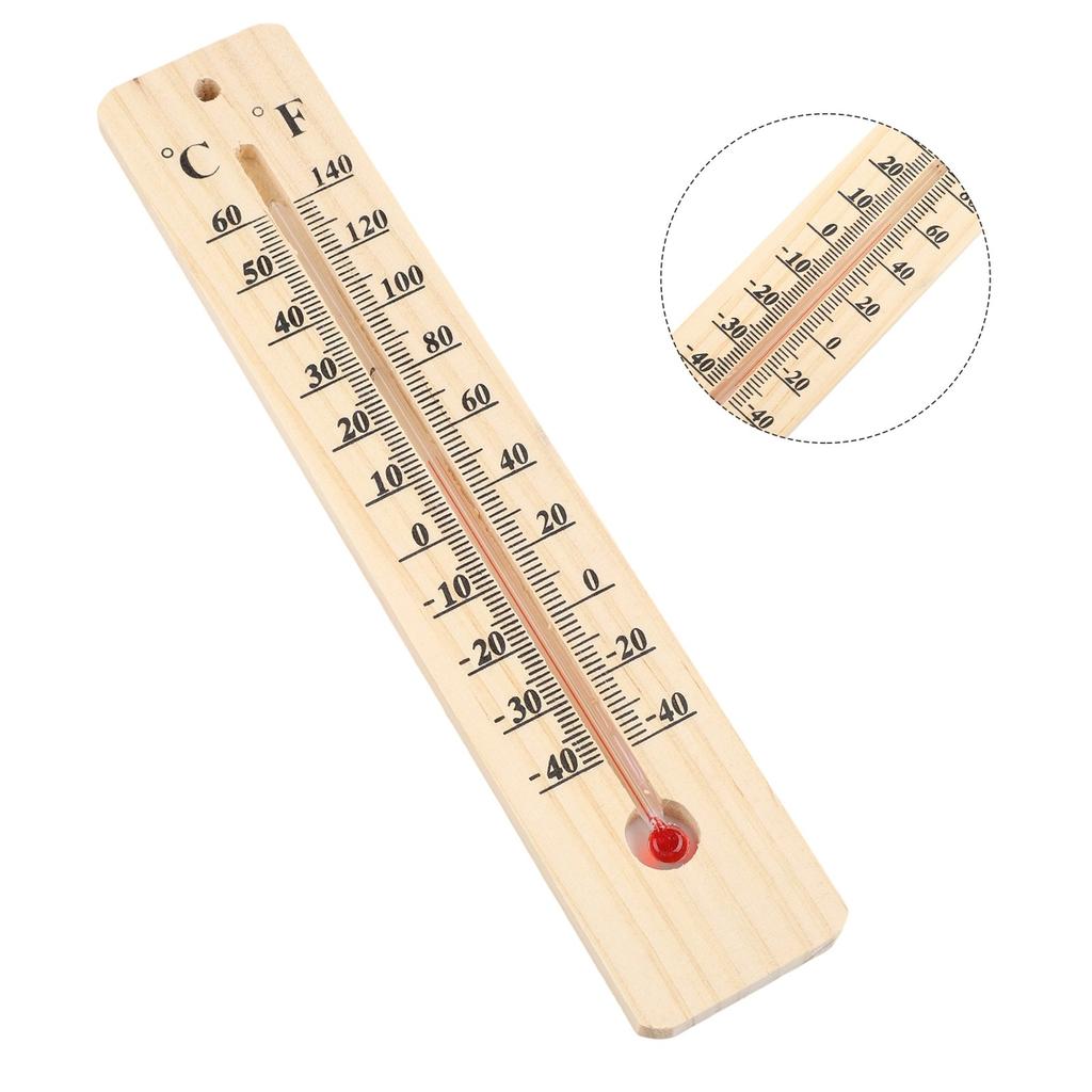 Wooden Thermometer Wall Thermometer Non-mercury Kerosene Solution