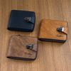 Herren Kurz-Reißverschluss-Geldbörse Business Retro Handtasche Münzfach Mehrere Kartenfächer & Große Kapazität Für Den Täglichen Gebrauch Münzbeutel